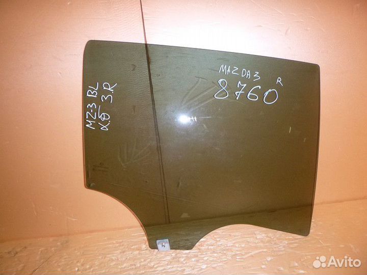 Стекло двери задней правой mazda 3 (BL) 2009-2013