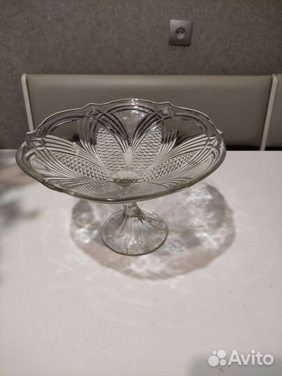 Фруктовница Ваза для фруктов на ножке СССР