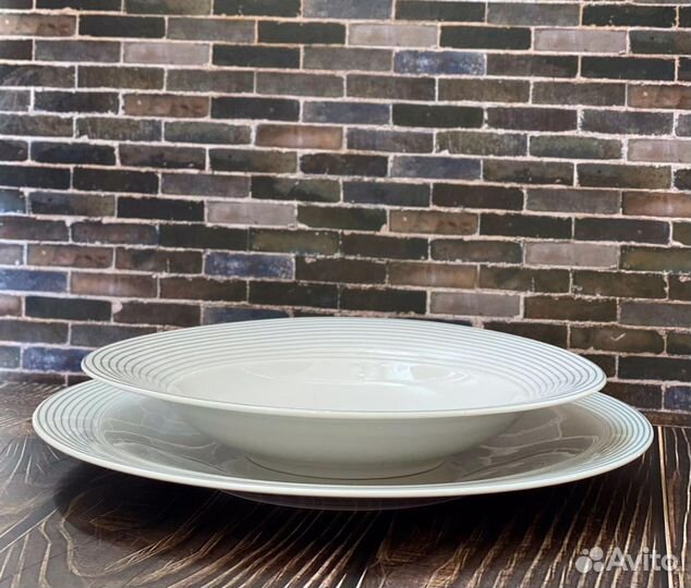 Сервиз столовый на 6п, Германия Seltmann Трио Nero