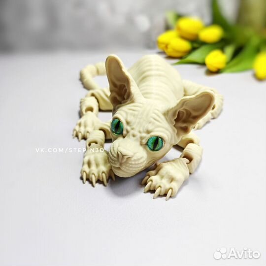 Кошка и котенок породы Сфинкс 3Д игрушки