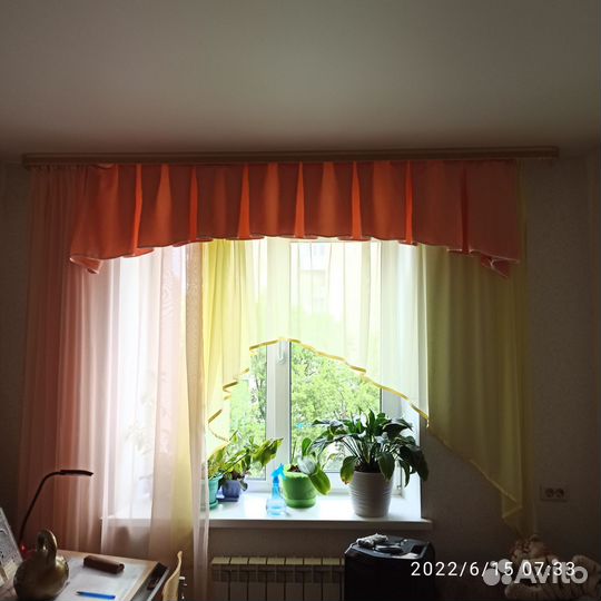 Шторы с ламбрекеном бу