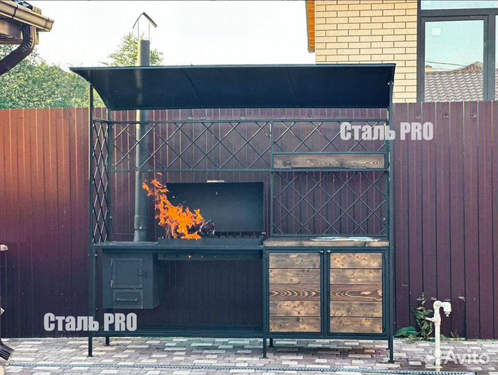 Беседка с мангалом