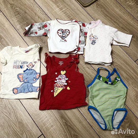 Вещи на девочку пакетом 0-6 месяцев