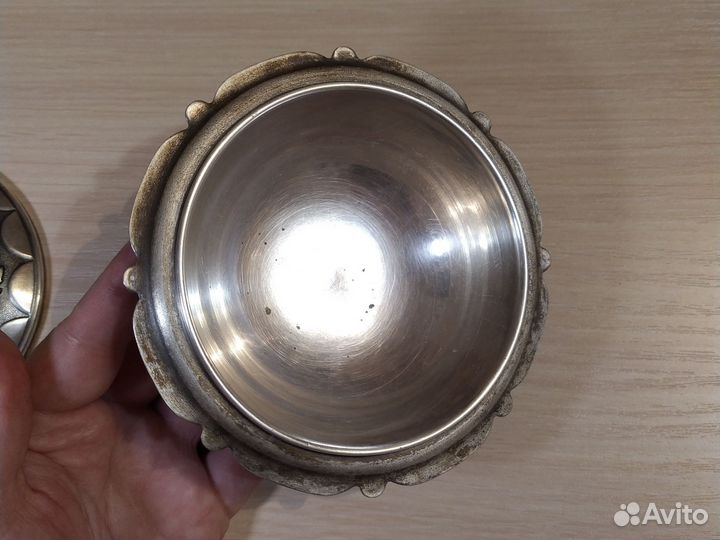 Сахарница (икорница, конфетница) мельхиор СССР