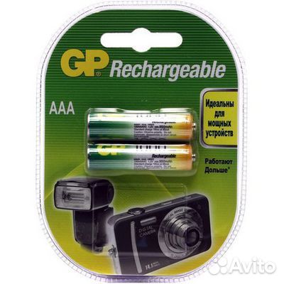 Аккумулятор GP 100aaahc-CR2 AAA 1000mAh 2шт