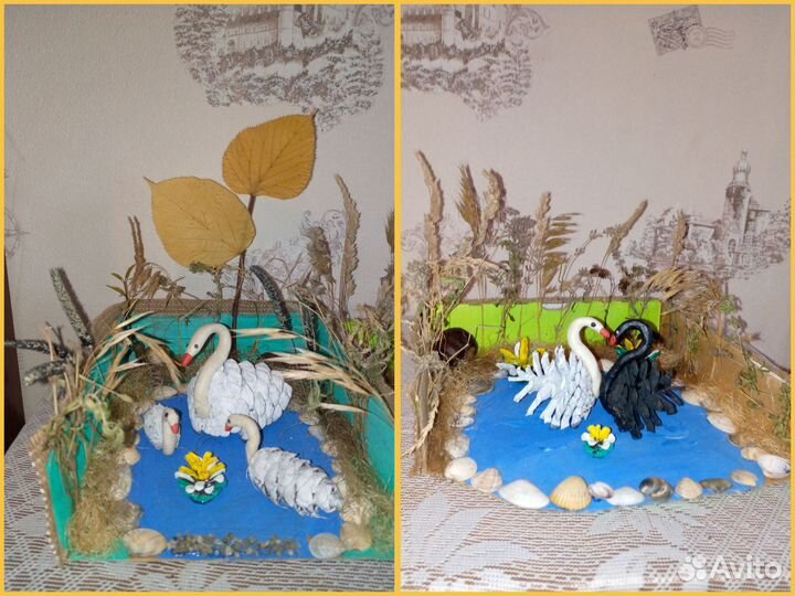 Осенние поделки Лебеди