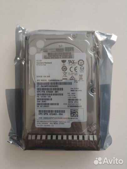 Жëсткий диск HP 600Gb 10k SAS, EG000600jwjnp