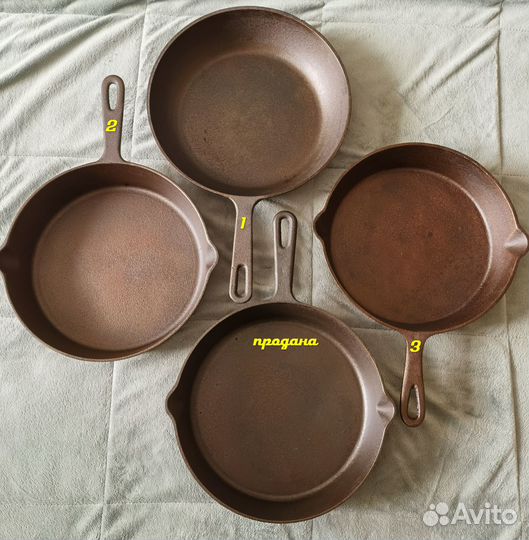 Чугунная сковорода СССР Ленинград