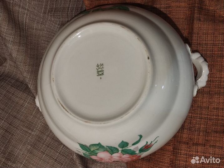 Супница зик Конаковский фаянсовый завод СССР