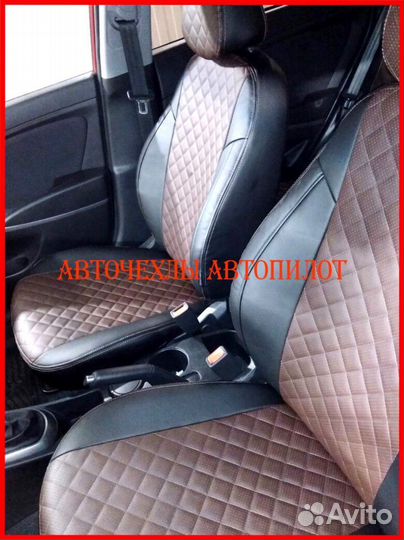 Чехлы Автопилот Hyundai Solaris 1 Hb из экокожи