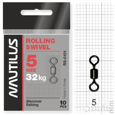 Вертлюг Nautilus Rolling Swivel 0101 size # 5 тест