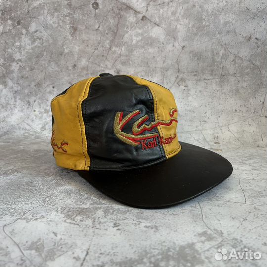 Кожаная кепка Karl Kani виниаж 90х