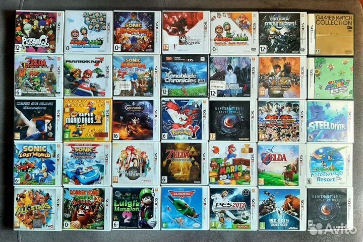 Картриджи на nintendo ds и 3ds