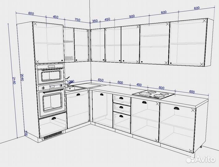Кухня на заказ по индивидуальным размерам