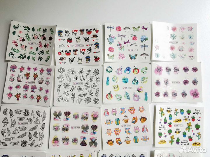 233 шт. Слайдеры/наклейки/дизайн для маникюра