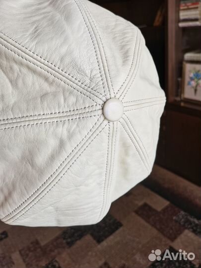 Берет женский кожаный