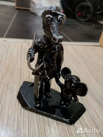 Статуэтка Крокодил Гена и Чебурашка, СССР, литьё