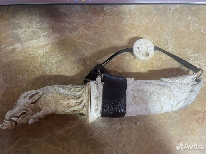 Нож кабан инкрустация кость мамонта