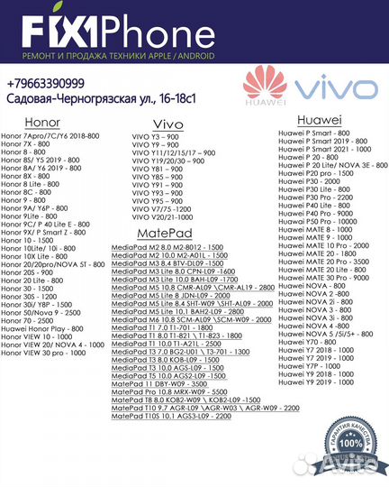 Ремонт Android/iPhone замена стекла