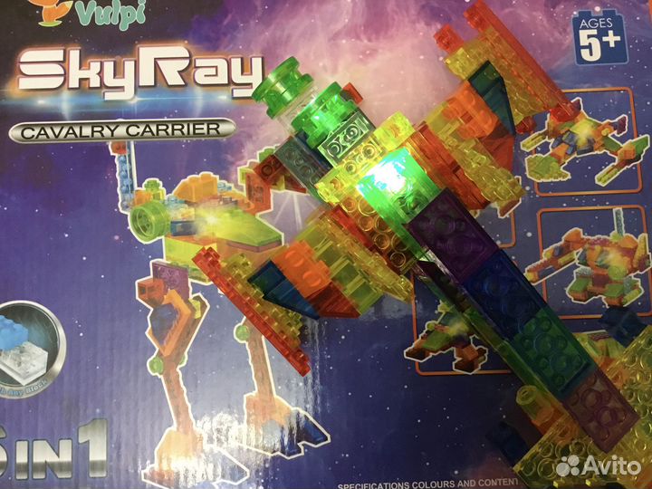 Лего аналог 4 в 1 светятся конструктор Самолёт