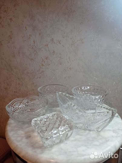 Салатник Ладья, хрусталь