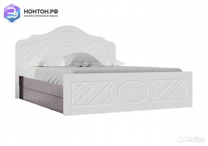 Кровать Престиж жемчуг / венге