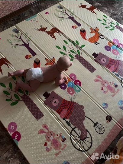 Детский коврик для ползания новый (заводской брак)