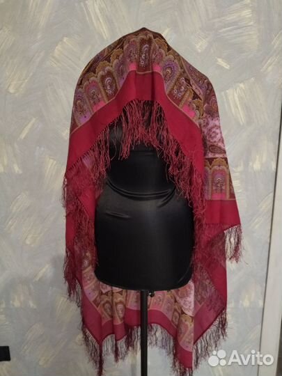 Павловопосадский платок шерсть