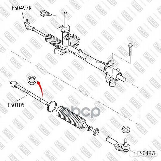 Наконечник рулевой тяги левый лев ford Focu