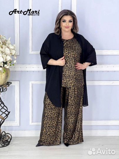 Женский костюм тройка больших размеров