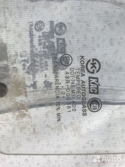 Стекло заднее левое Hyundai Accent