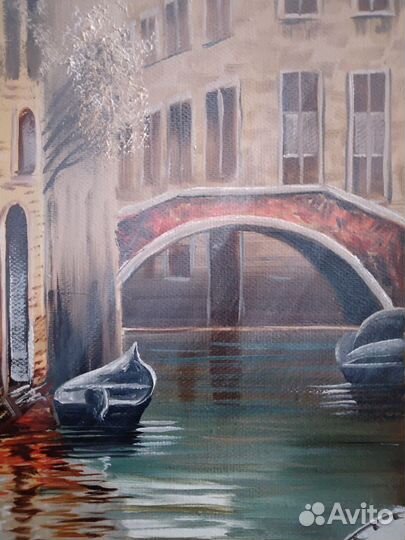 Картина авторская на холсте маслом Венеция