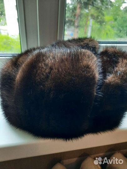 Норковая шапка мужская ушанка