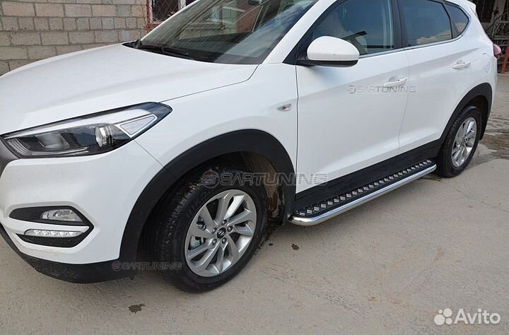 Пороги подножки Хендай Туксан Hyundai Tucson