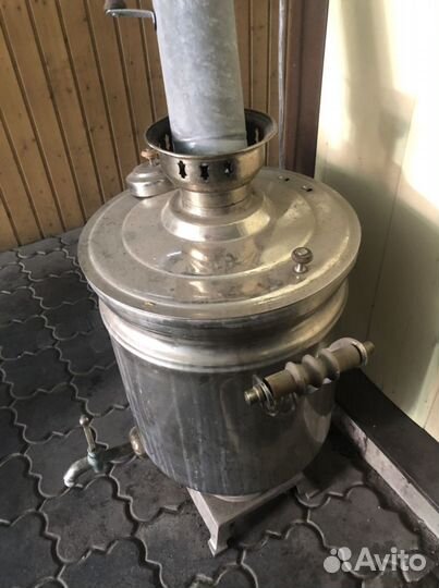 Самовар 45 л на углях на дровах