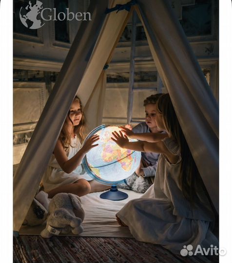 Глобус физико-политический 32см в диаметре