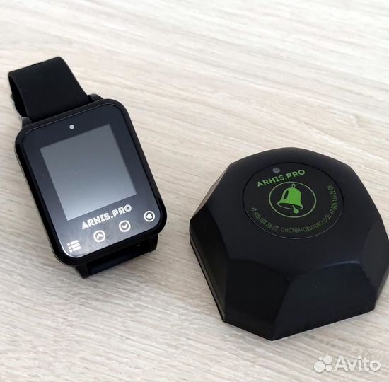 Кнопка вызова официанта модель Бургер и часы Элит