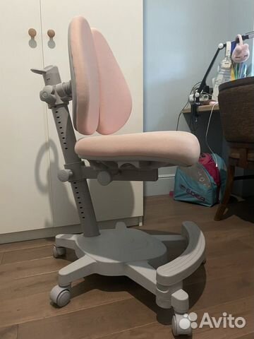 Детское ортопедическое кресло, светло-розовое
