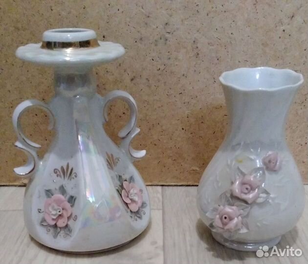 Ваза подсвечник фарфор вместе