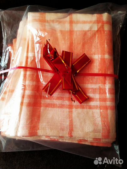 Скатерть льняная с салфетками времён СССР