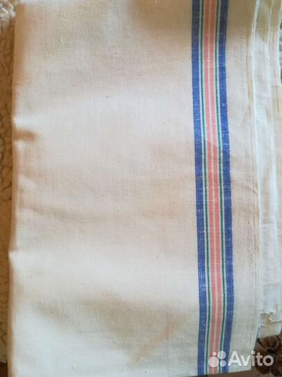 Отрезы льняной ткани для полотенец СССР по 6 метр