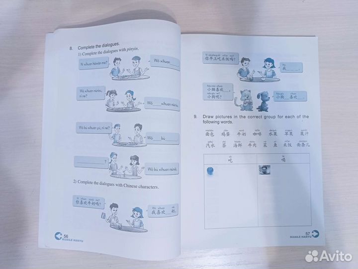 Учебник и тетрадь по китайскому