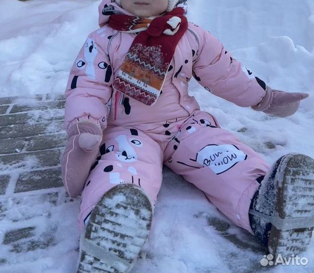 Зимний комбинезон crokid 80 86 для девочки