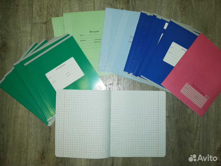 Тетрадь в большую клетку 12л плотная обложка, 22шт