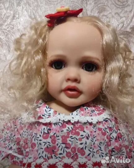 Кукла реборн силиконовая, блондинка