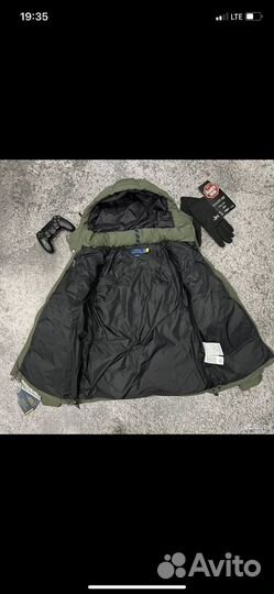 Пуховик с капюшоном унисекс