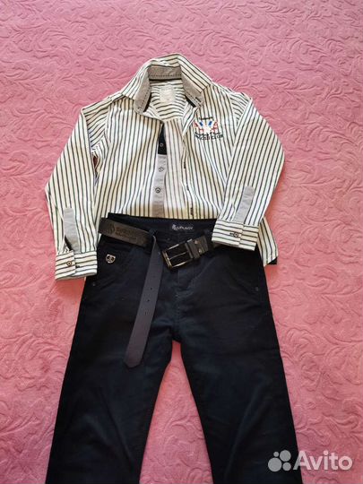 Костюм - рубашка и брюки на рост 134