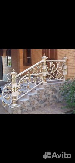 Кованные ворота перилы навесы