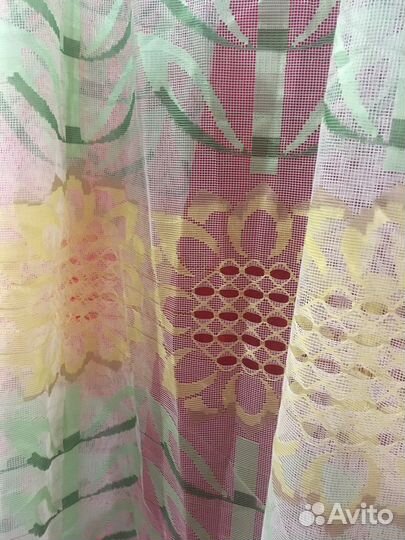 Шторы на кухню зелёные