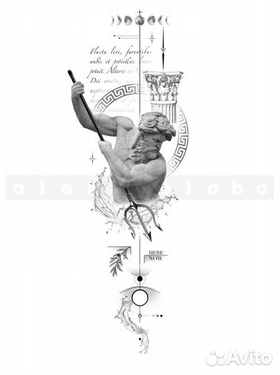 Рисую эскизы тату